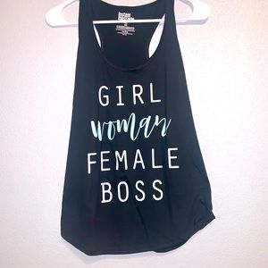 IM M ‘boss’ black workout tank